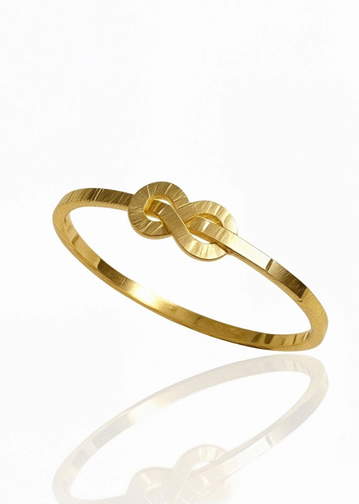 Altın Aşk Düğümü Model Ajda Kelepçe Bilezik