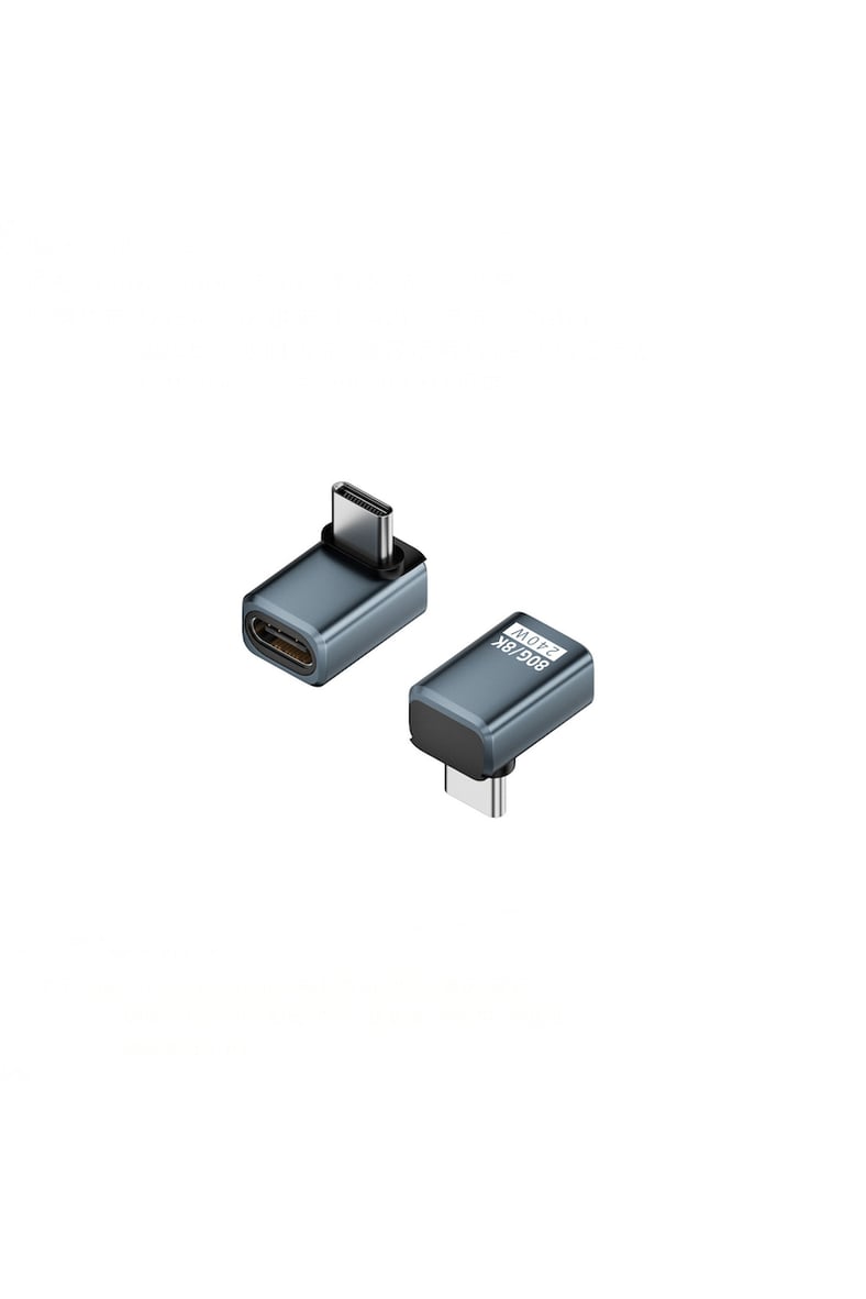 TYPE-C USB 4.0 USB 240W 80 GB USB Bellek 90 Derece Dirsek Dik Açılı L Şeklinde USB4.0 Adaptörü