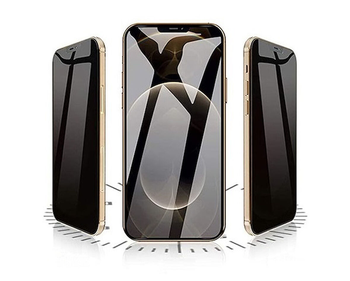 Apple iPhone 16 Pro Max Hayalet Ekran Koruyucu 6D Kırılmaz Cam Gizlilik Korumalı - Ultra Darbe Emici Etkin Koruma - Ekranı Tam Kaplar 