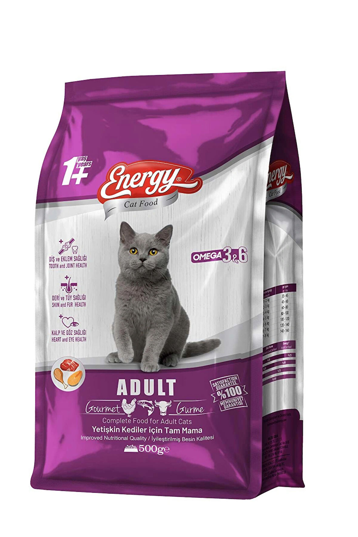 ENERGY GURME YETİŞKİN KEDİ MAMASI 500 GRAM - 6 ADET