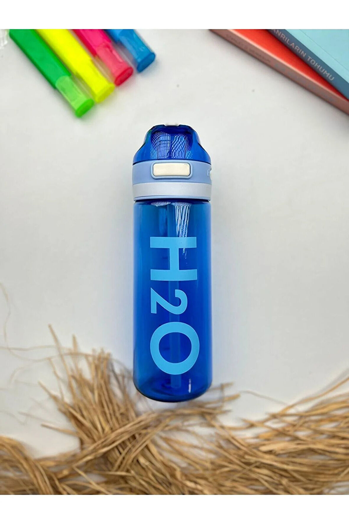 H2O Polikarbon Matara 650 ml mavi renk