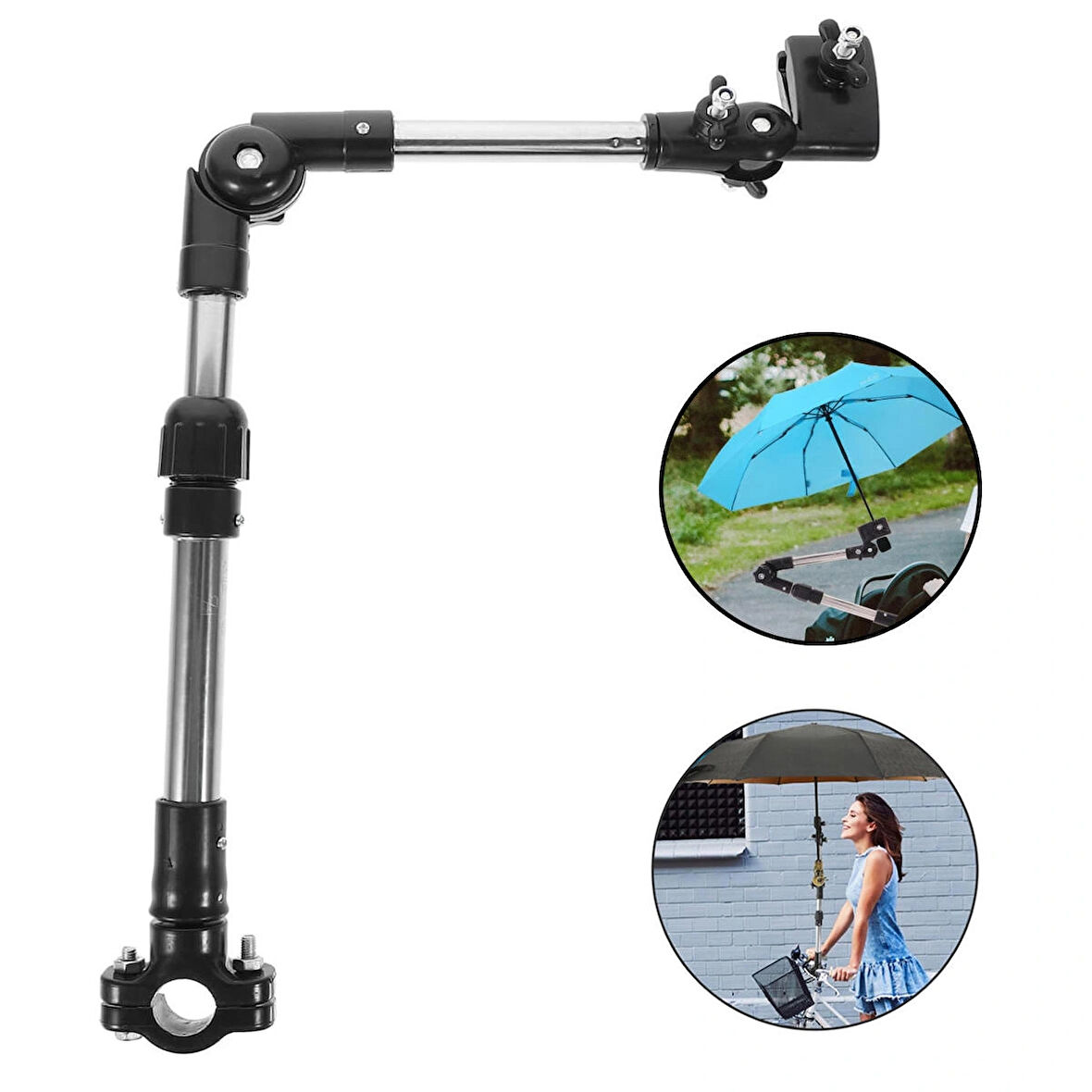 Microcase Bisiklet Bebek Arabası için Katlanabilir Ayarlanabilir  Şemsiye Tutucu - AL4813 MDL-B