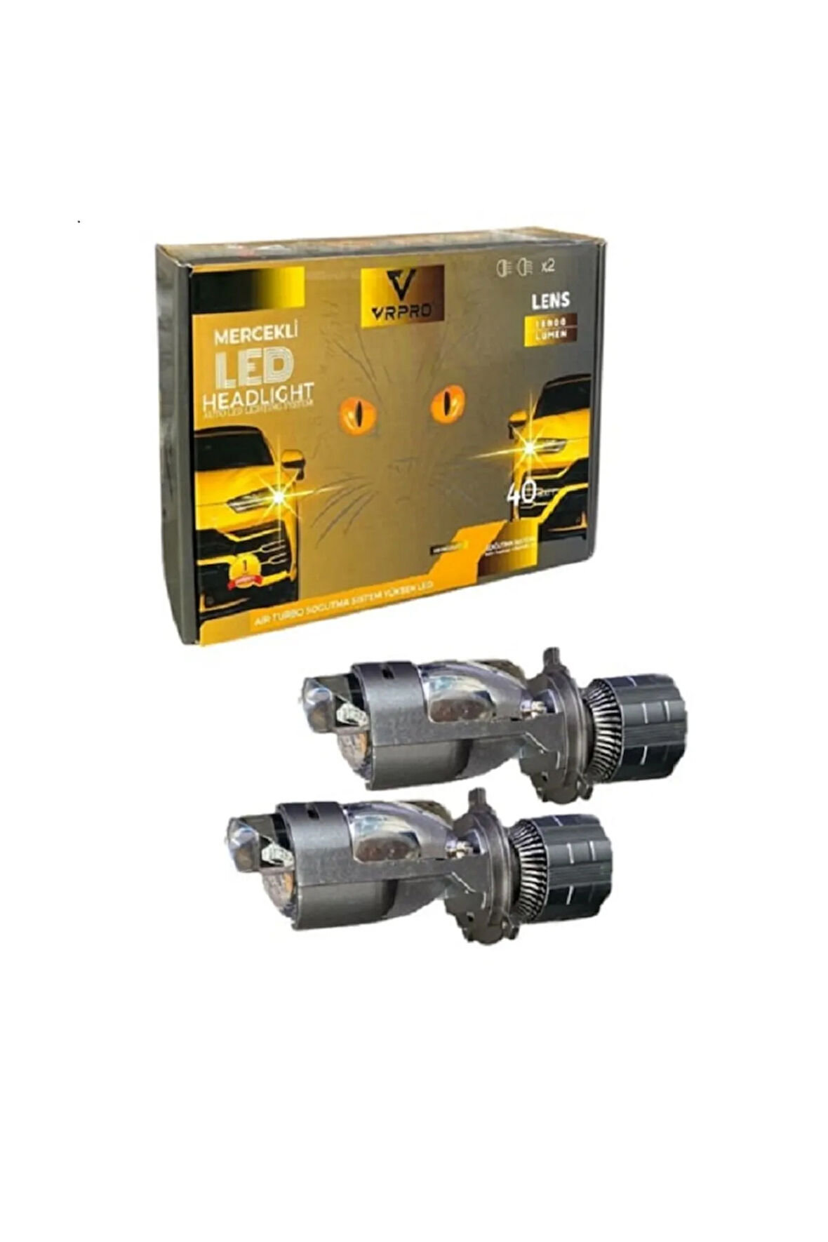 H4 Mercekli̇ Gold H4 Sari Beyaz 2 Renkti̇r Mercekli̇ H4 Lens Vrpro Aç Kapa  Renk Deği̇şi̇mi̇ Uyumlu