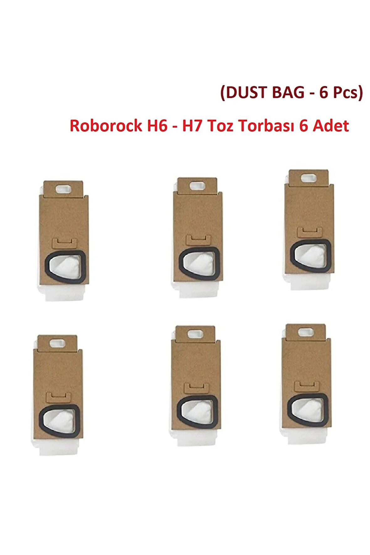 Roborock H6 - H7 Uyumlu Şarjlı Kablosuz Dikey Süpürge Toz Torbası 6 Adet