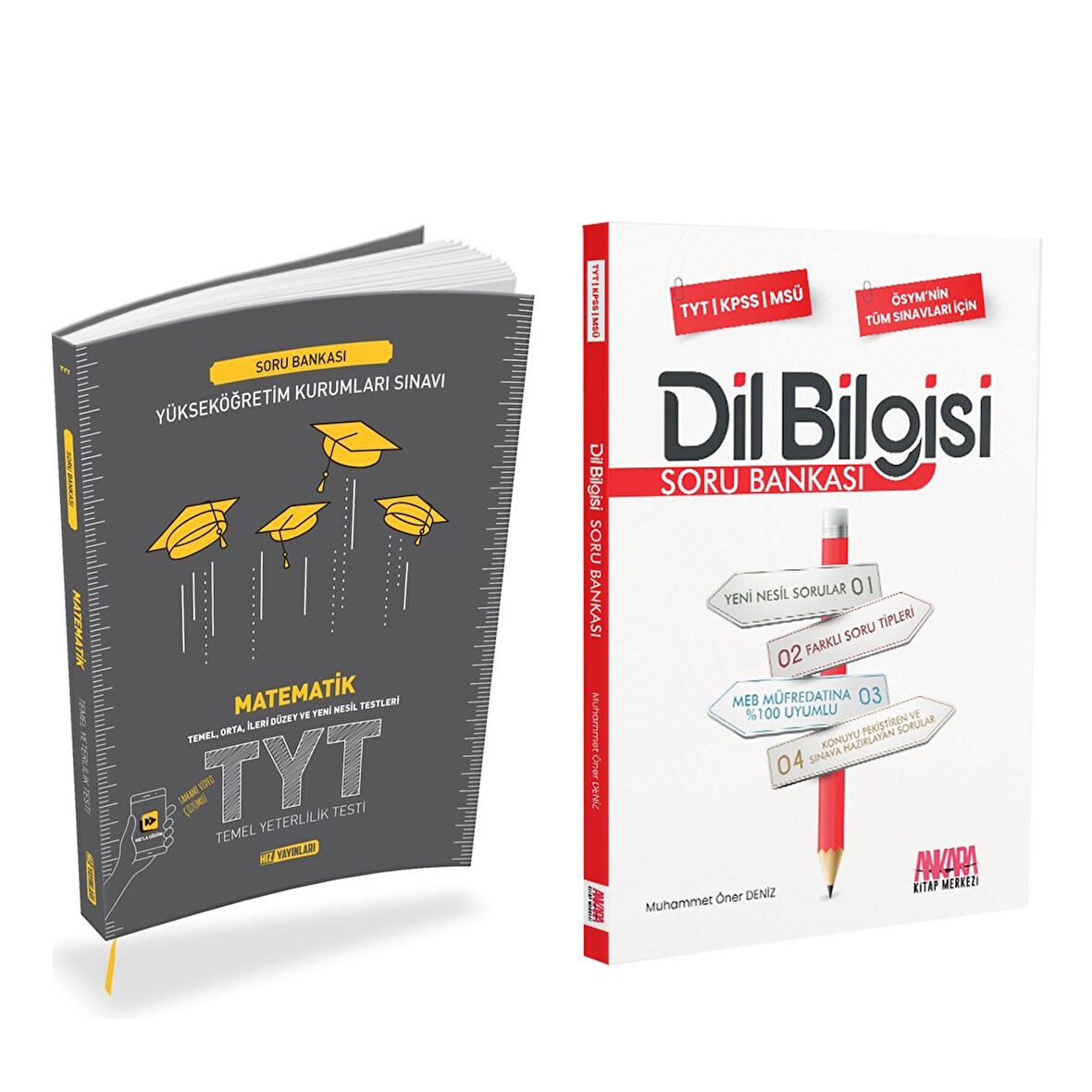 Hız Yayınları TYT Matematik ve AKM Dil Bilgisi Soru Bankası Seti 2 Kitap