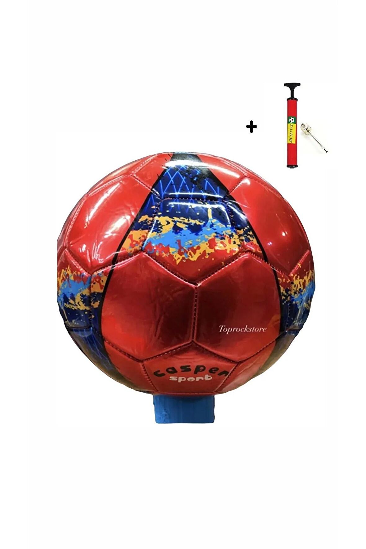 Parlak Dikişli Futbol Topu 5 Numara Şişirme Pompası Hediyeli