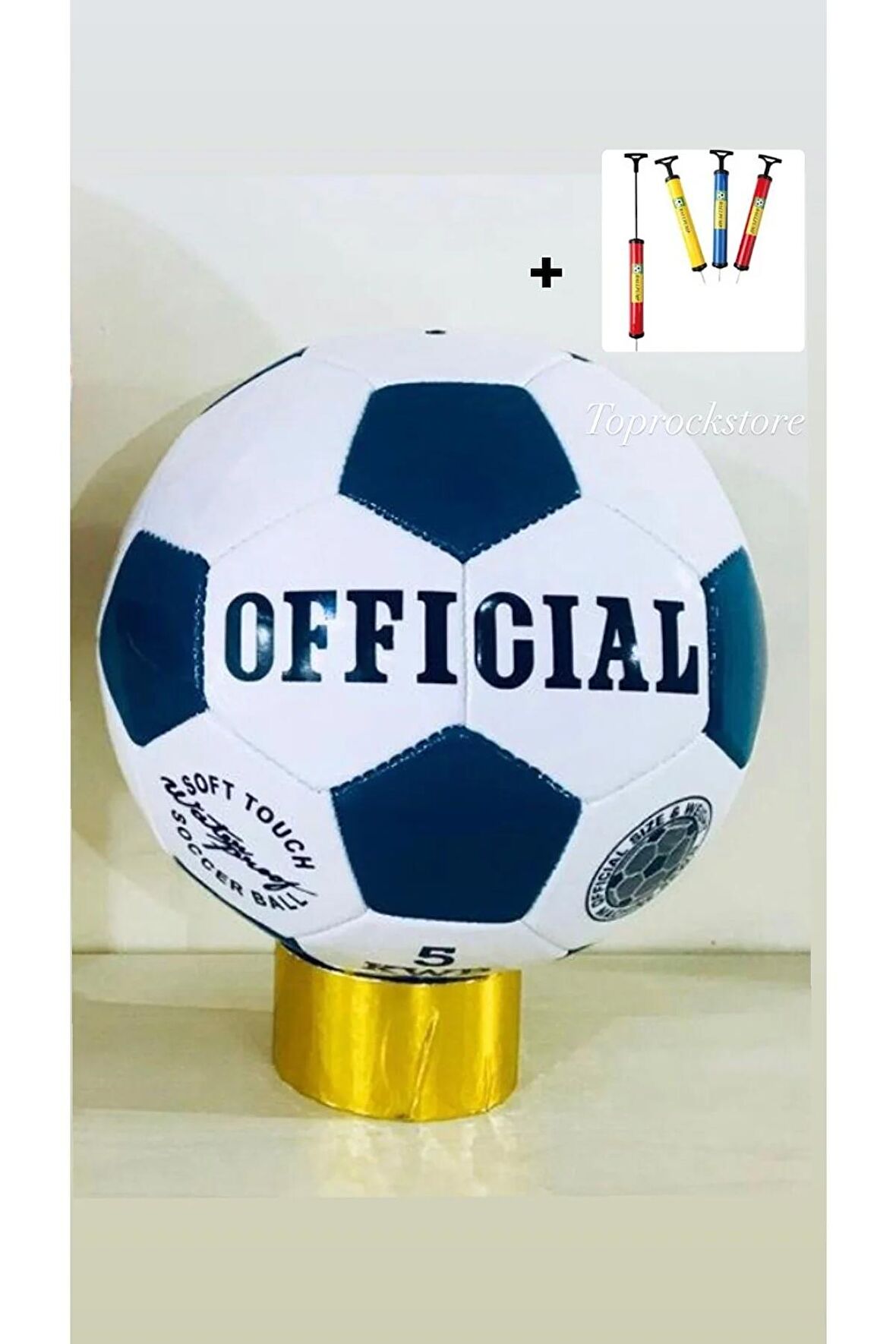 Dikişli Futbol Topu A Kalite Şişirme Pompası Hediyeli