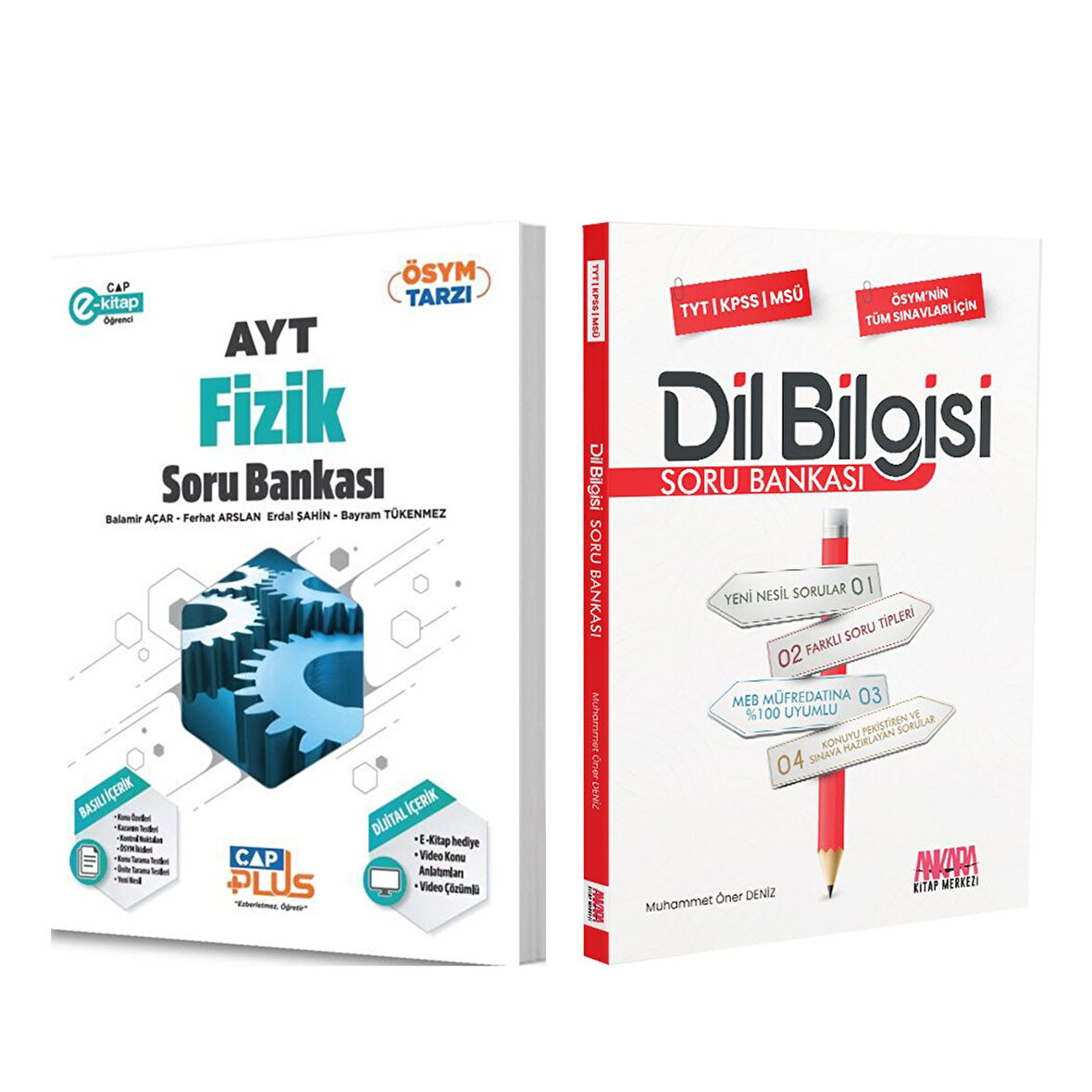 Çap Yayınları AYT Fizik ve AKM Dil Bilgisi Soru Bankası Seti 2 Kitap