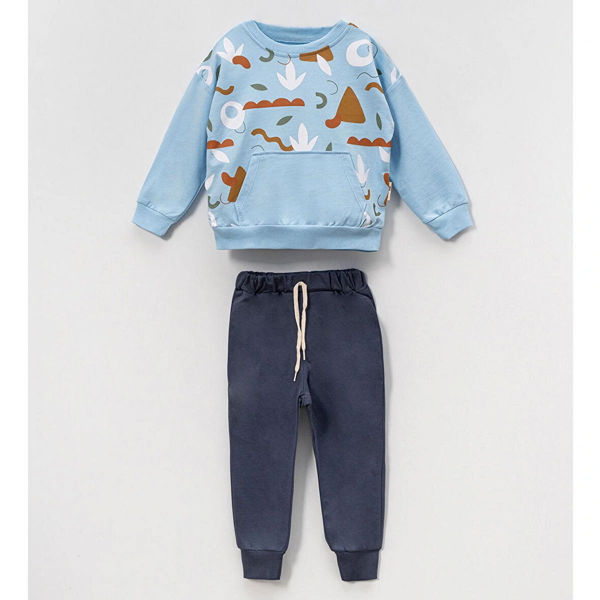 Soyut Desenli Erkek Çocuk Alt - Üst Takım