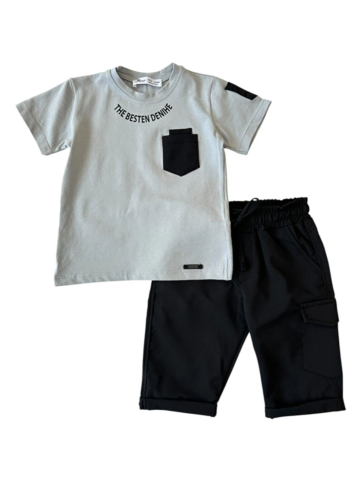 Kargo Cepli Şortlu Erkek Çocuk İkili Takım