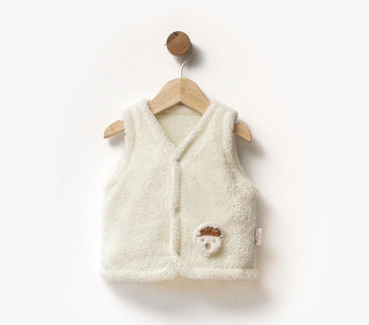 Cozy Krem Peluş Bebek Yeleği