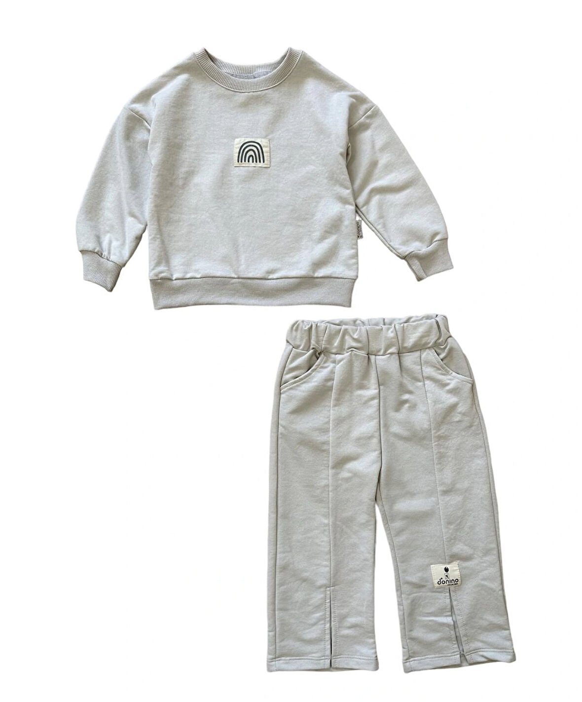 Gökkuşağı Nakışlı Taş Kız Çocuk Eşofman Takımı