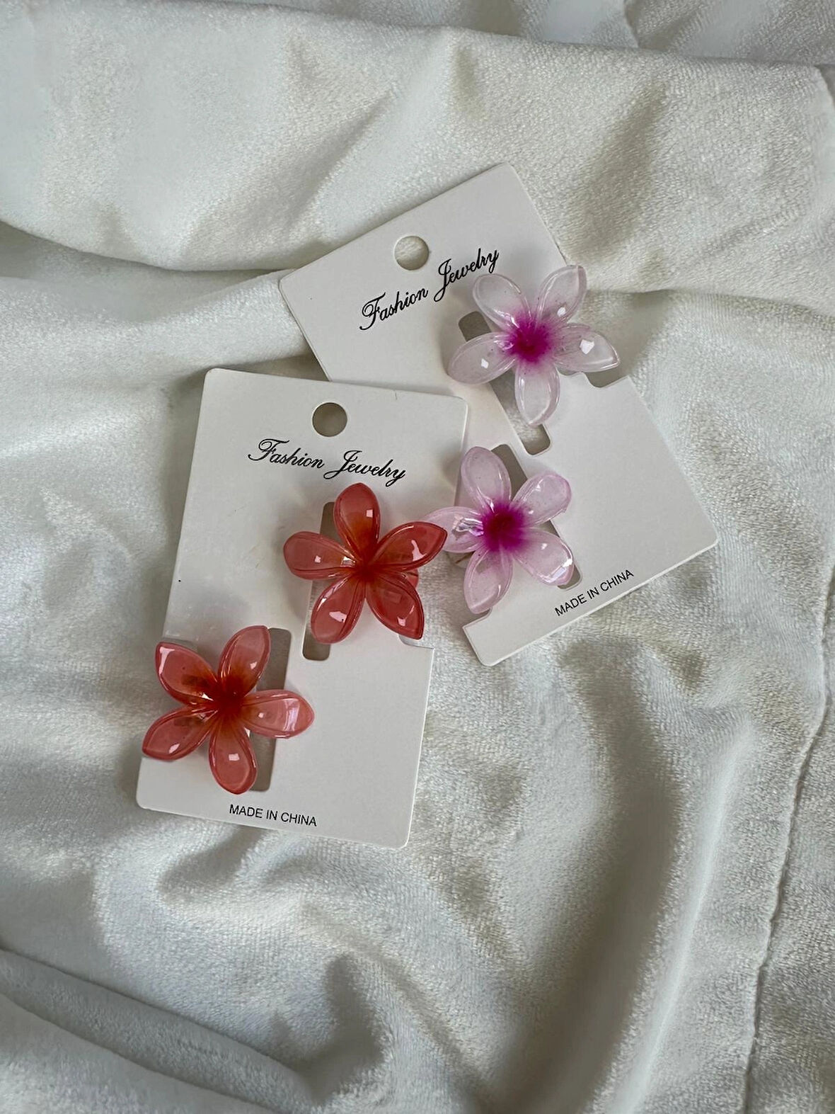 2 Çift Kız Çocuk Mini Lotus Toka Seti - Pensli