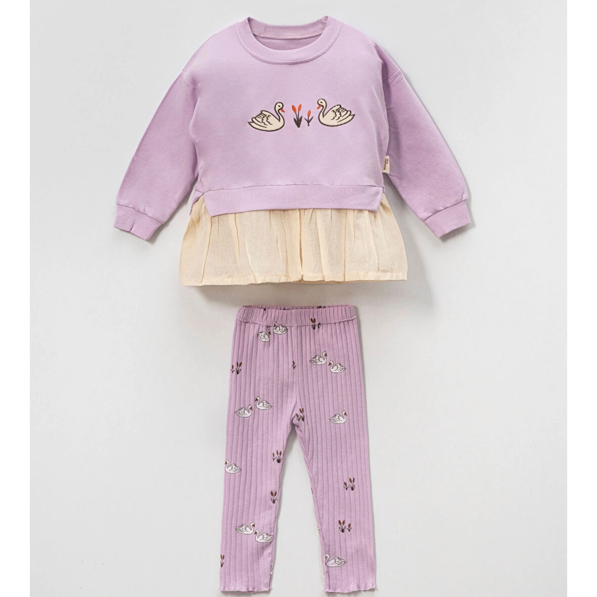 Lila Ballerina Kuğu Kız Çocuk Alt Üst Takım