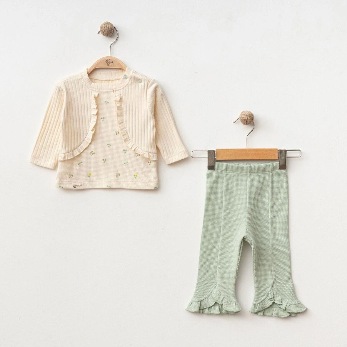 Mini Bloom Fırfırlı Kız Bebek İkili Takım