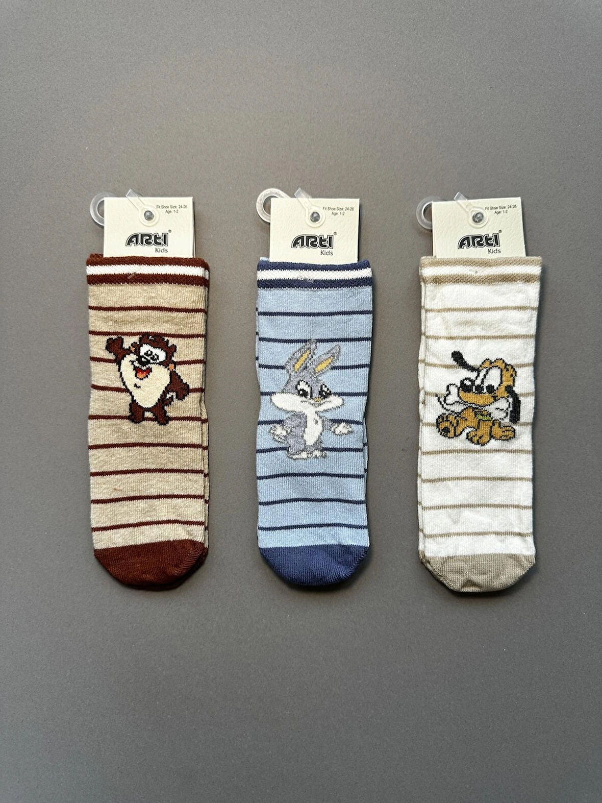 Bugs Bunny Desenli Erkek Çocuk Soket Çorap Seti 3'lü