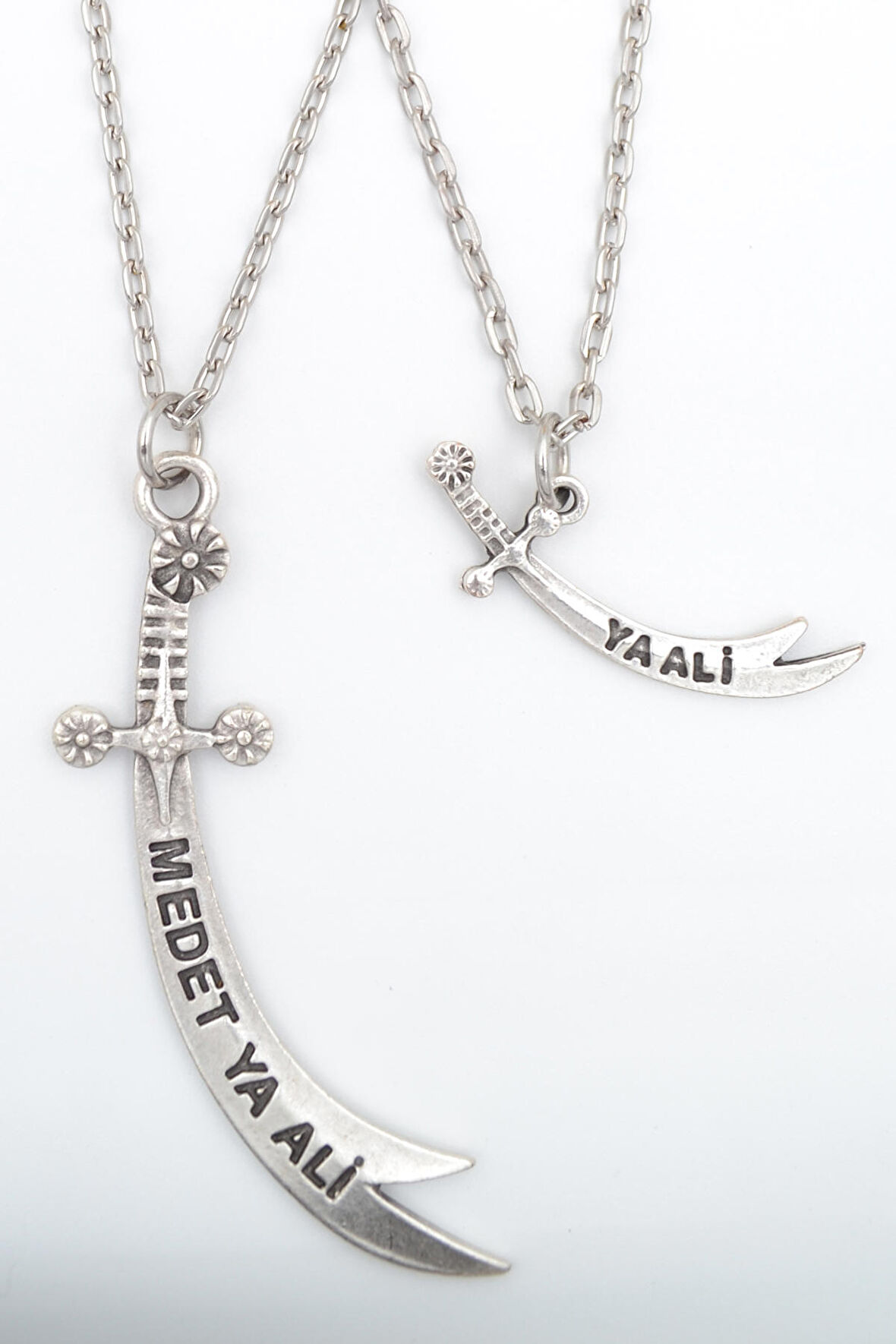2'li Zülfikar Kılıç - Ya Ali Kılıç Kolye Seti