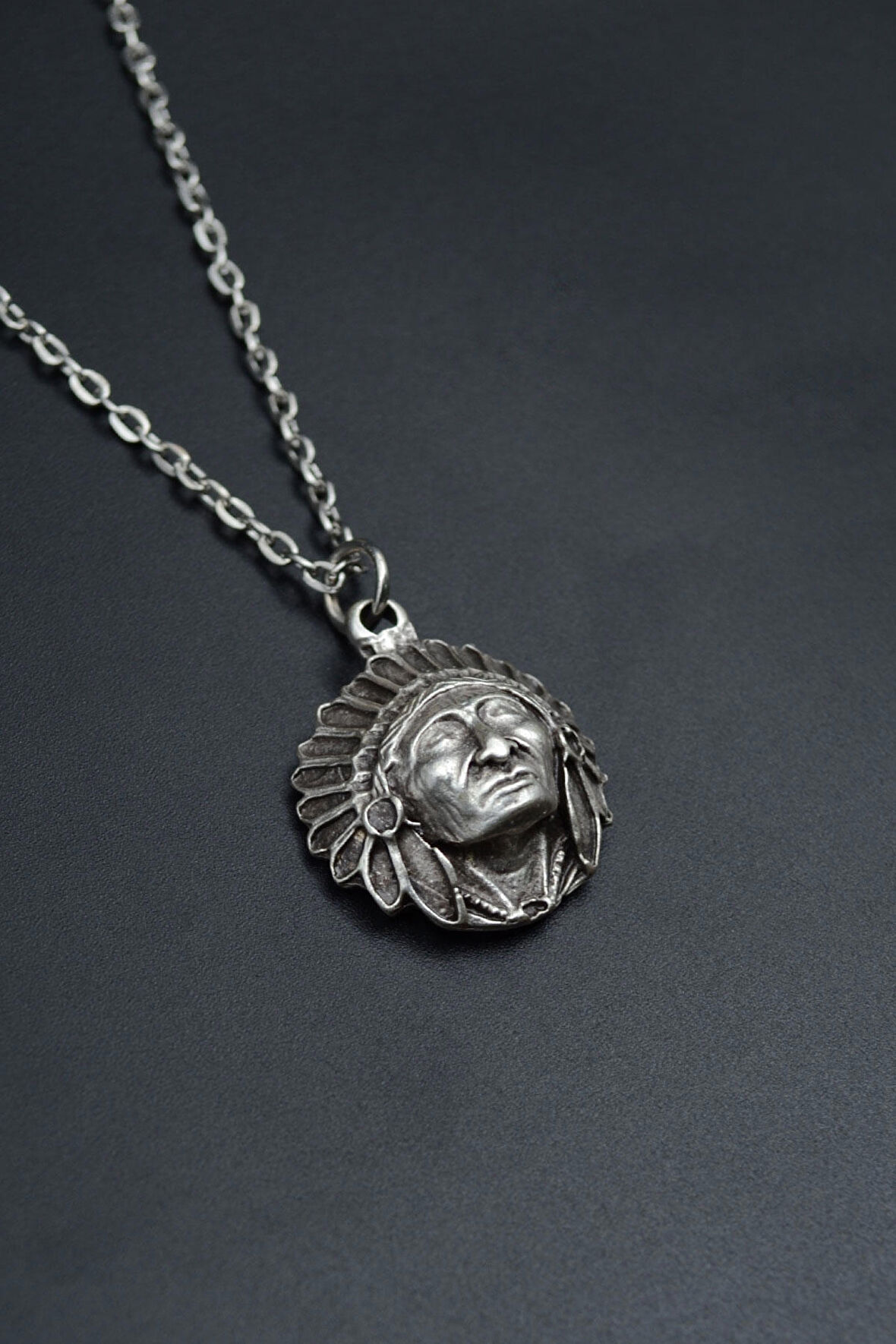 Kızılderili Düz Zincir Kolye