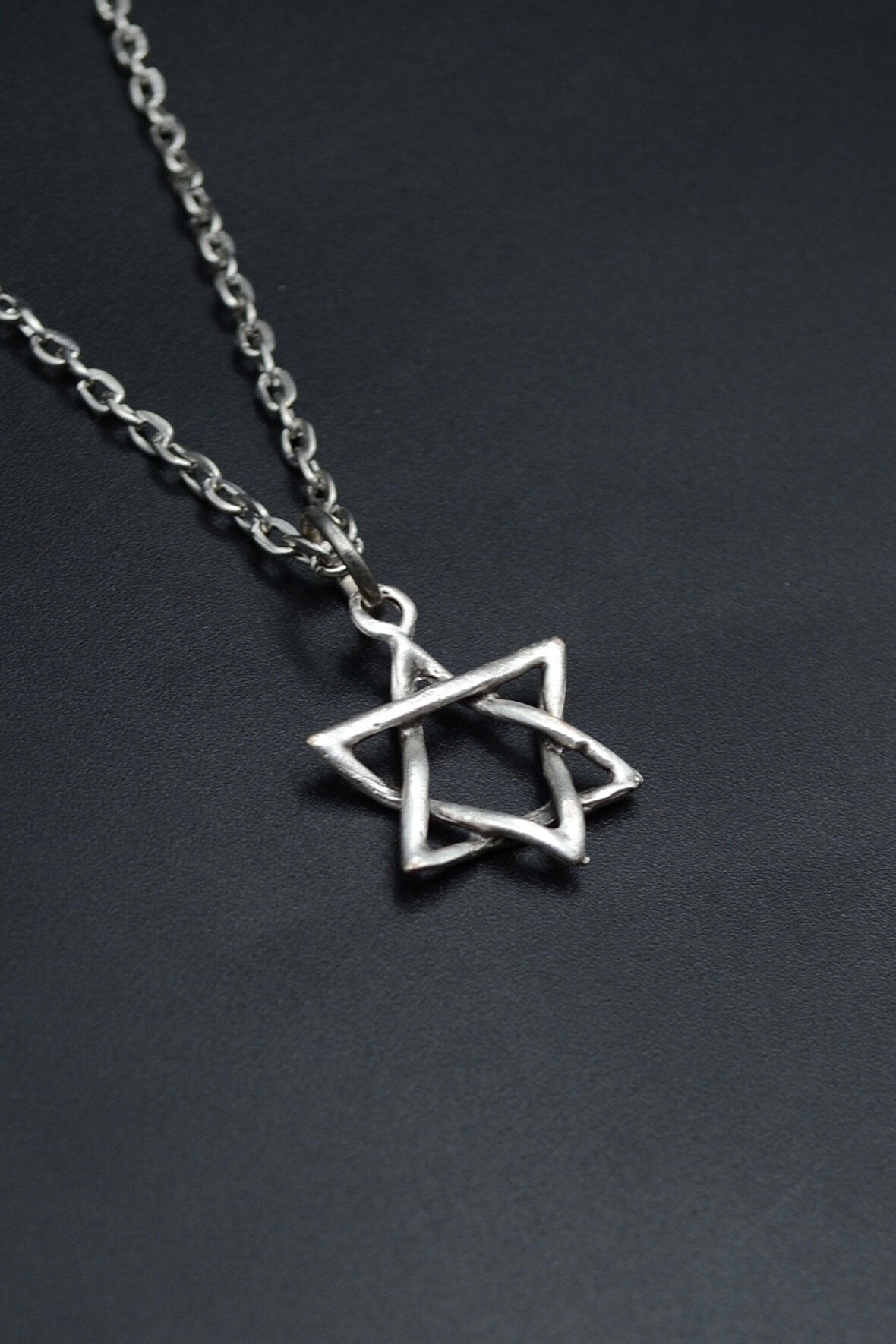Minimal Pentagram Düz Zincir Kolye
