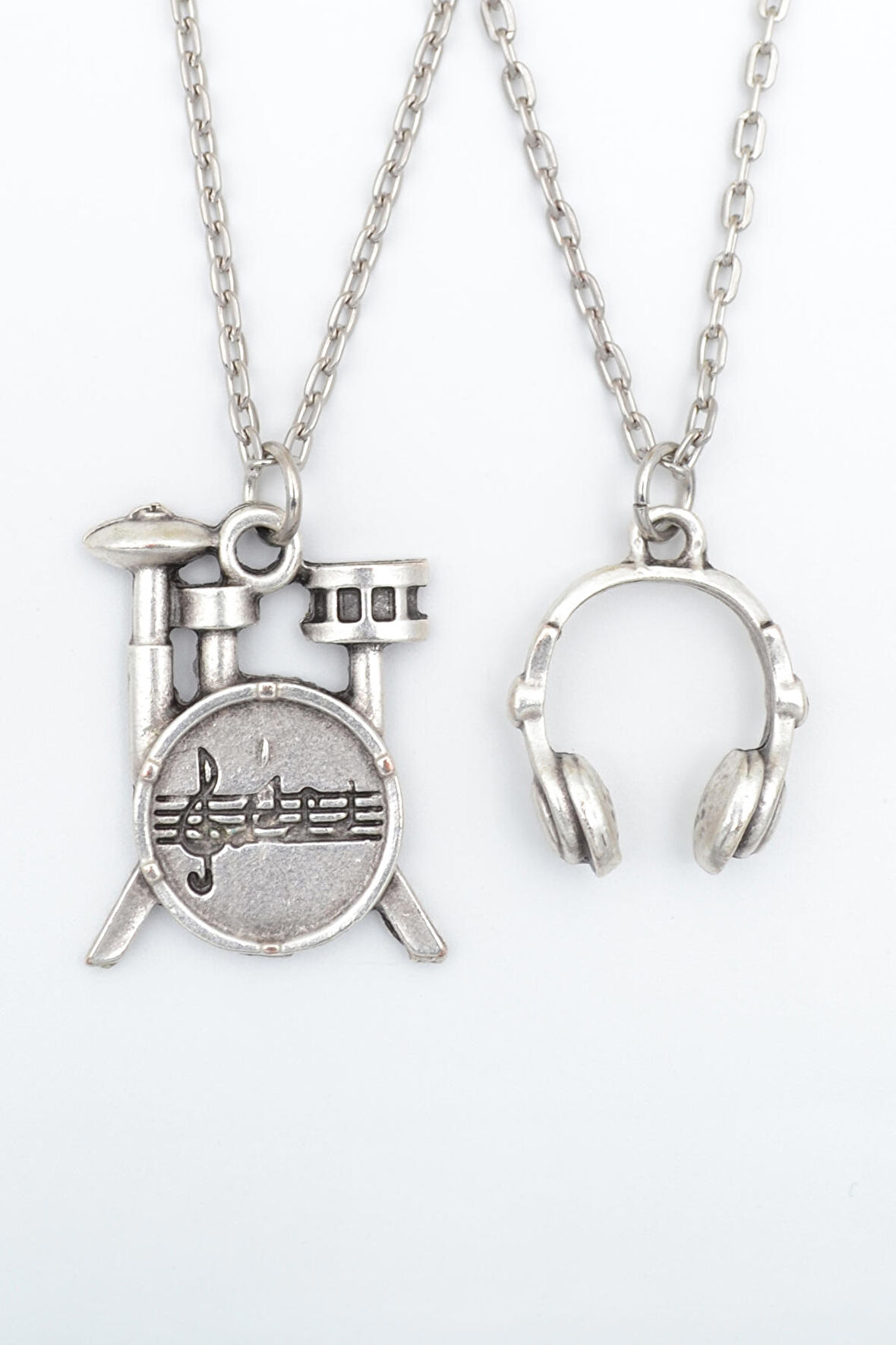 2'li Kulaklık -  Bateri Davul Seti Kolye Seti