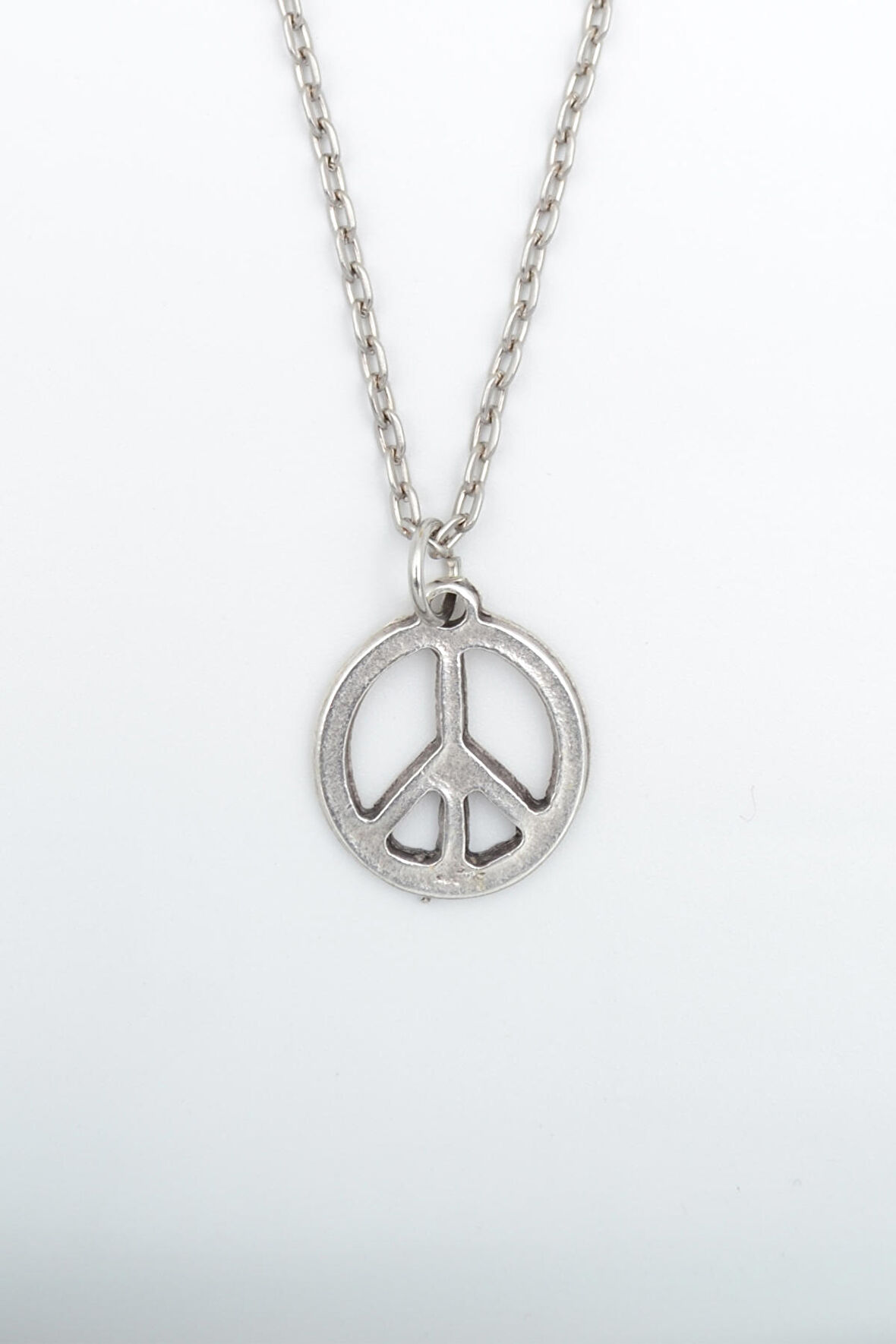 Minimal Barış Sembolü Düz Zincir Kolye