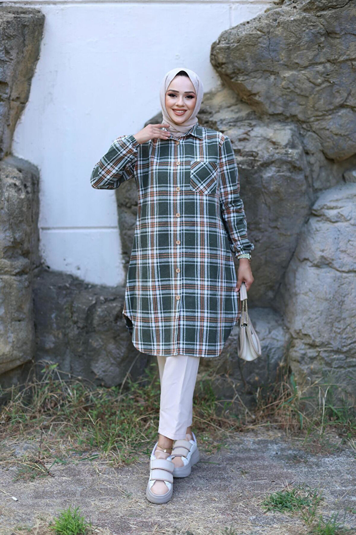 Kadın Ekoseli Oduncu Gömleği