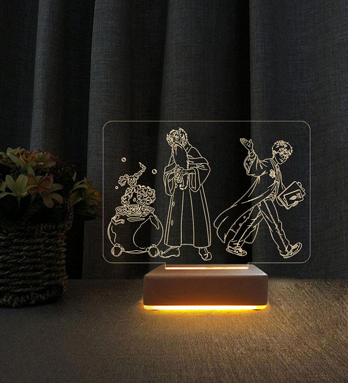 Harry Potter  Tasarımlı  3d Led Masa Lambası Doğum Günü Hediyesi Lamba