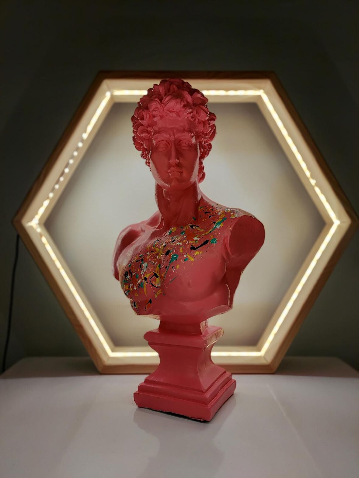 David 'Pink Candy' Dekoratif Heykel, Pop Art Roma Yunan Heykelleri