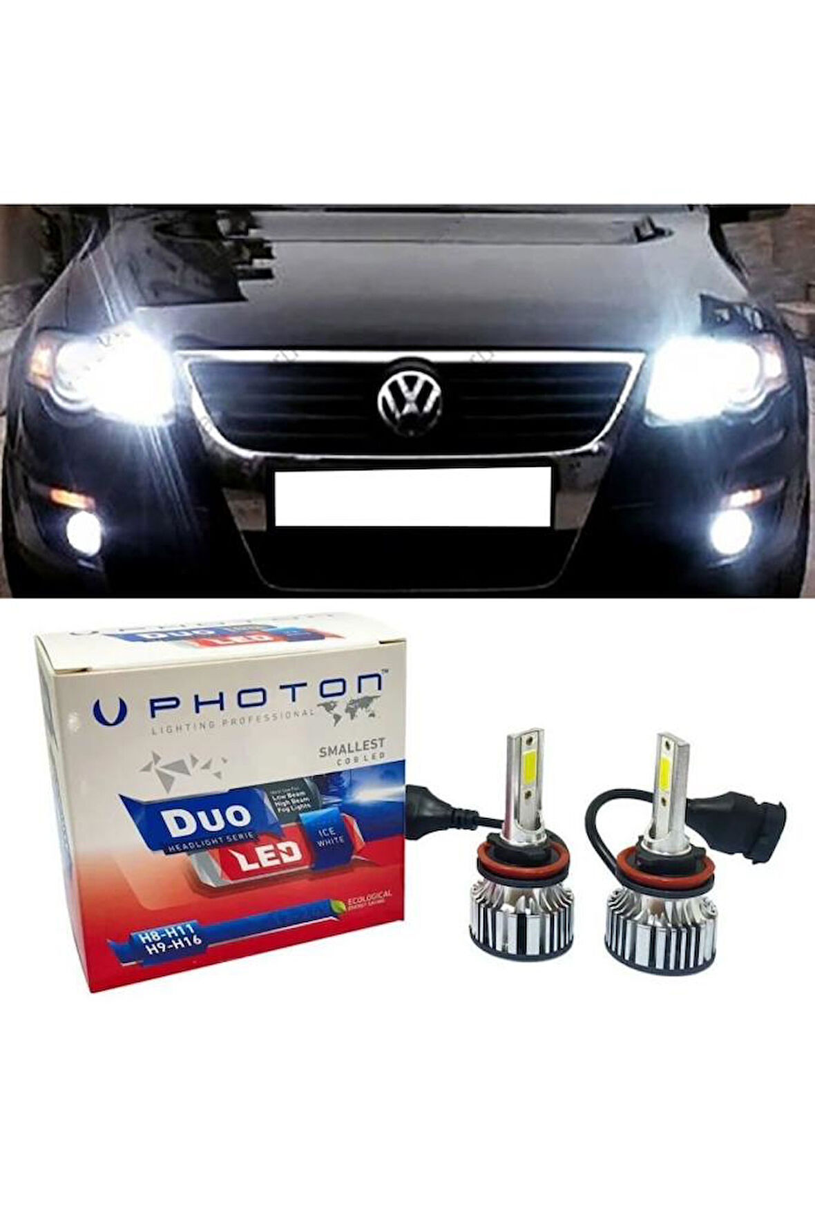 Vw Passat B6 Led Xenon Uzun Far Ampulü H7 Duo Yeni Seri Beyaz