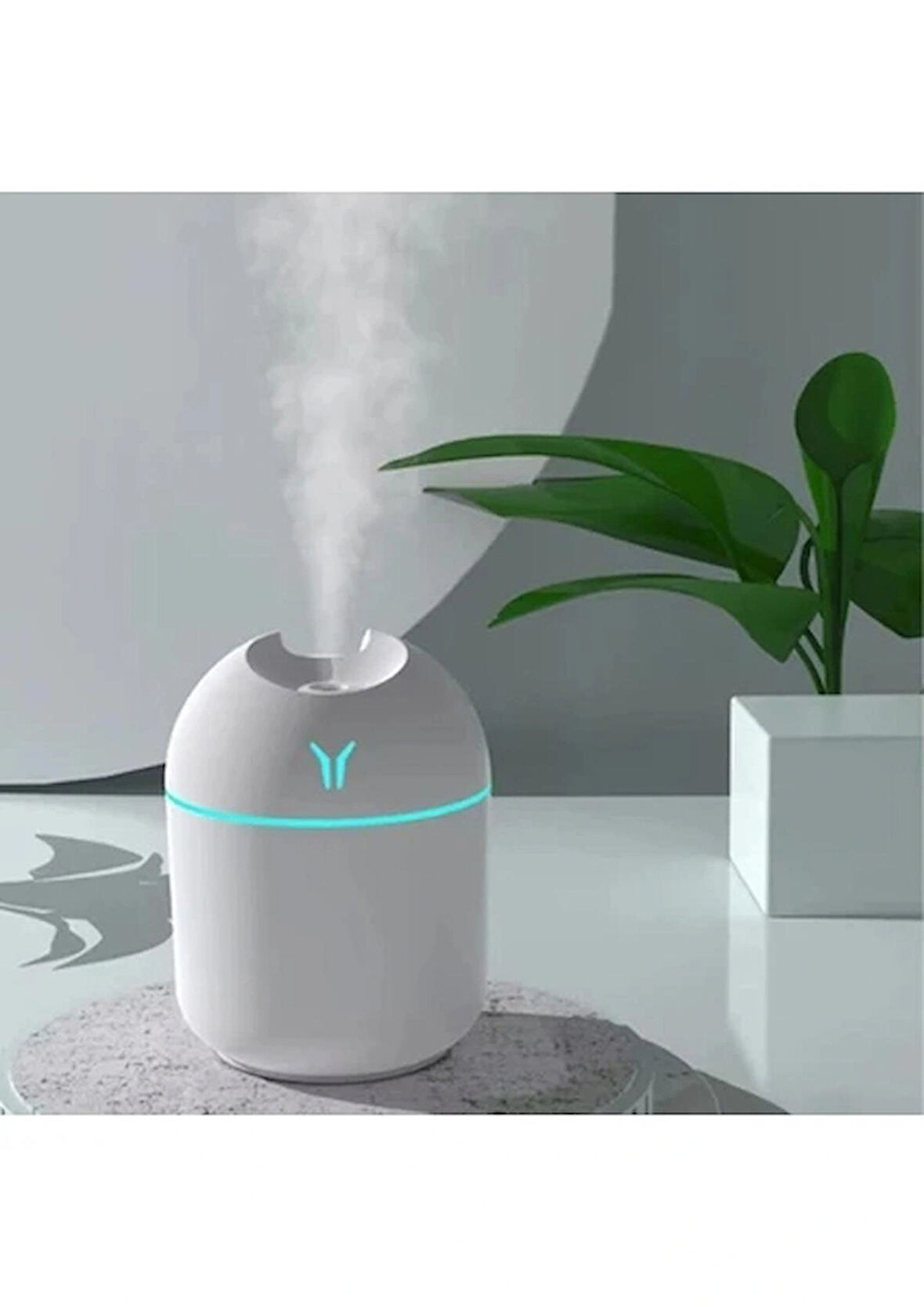 Bak Gel Al USB Kablolu Ultrasonik Hava Nemlendirici – Kompakt, Sessiz, Renkli Işıklı Buhar Makinesi ve Aromaterapi