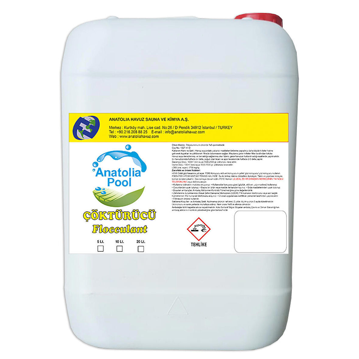 Anatolia Pool Çöktürücü 10 Lt (Flocculant / Çökeltici / Topaklayıcı)