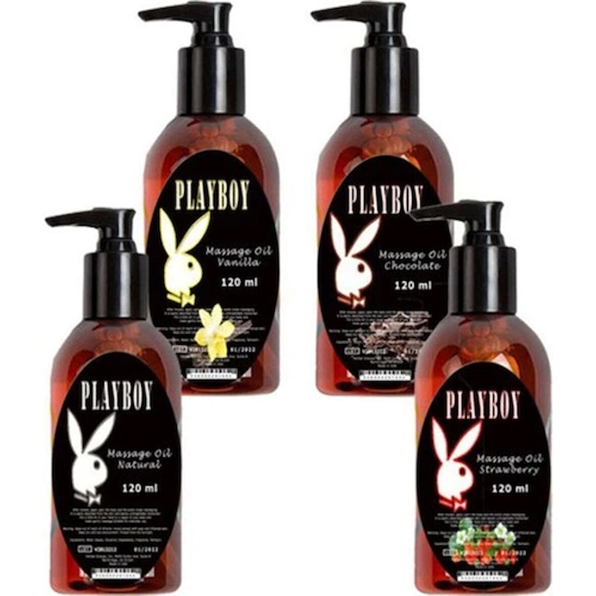 Playboy Massage Oil 4 Çeşit Vücut Masaj Yağı 120 ml