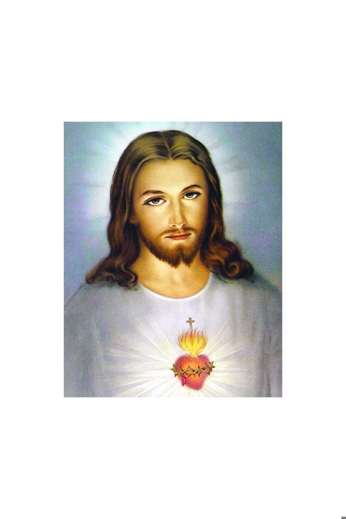 Elmas Nakışı Taş Yapıştırma Heart Of Jesus Elmas Nakış Goblen 30 Bin Parça