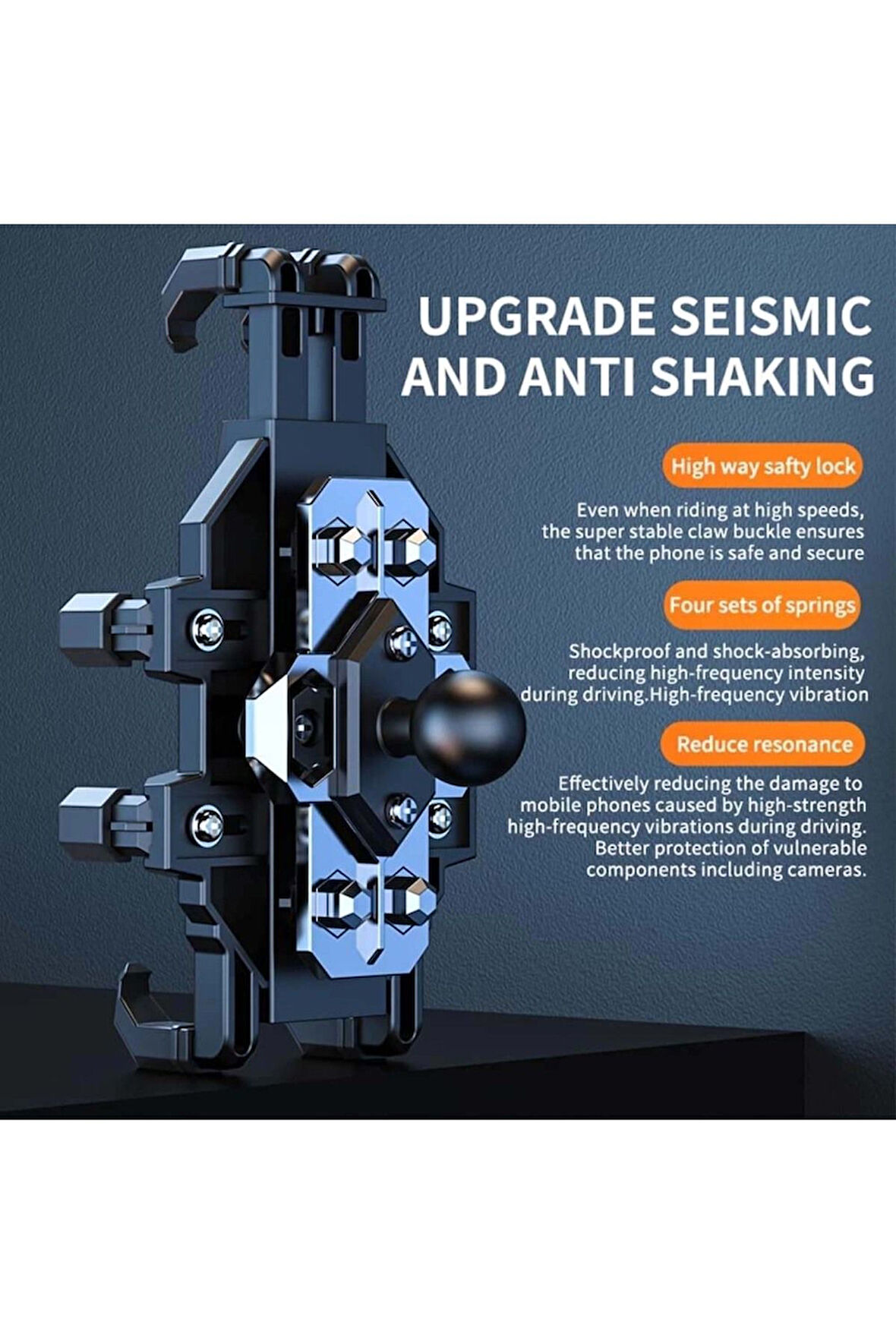 Motosiklet Ayna Yaylı Telefon Tutucu , Telefon Tutucu