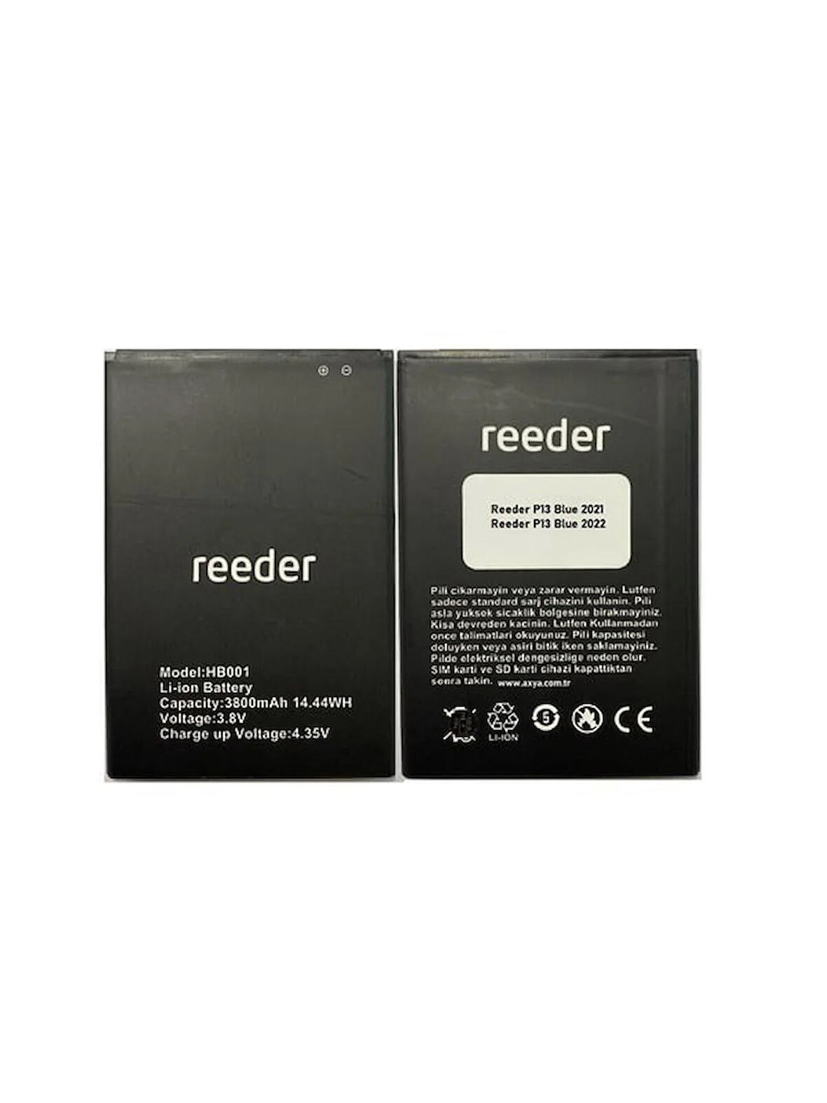 Reeder P13 Blue 2021 Batarya Reeder Uyumlu HB001 Batarya