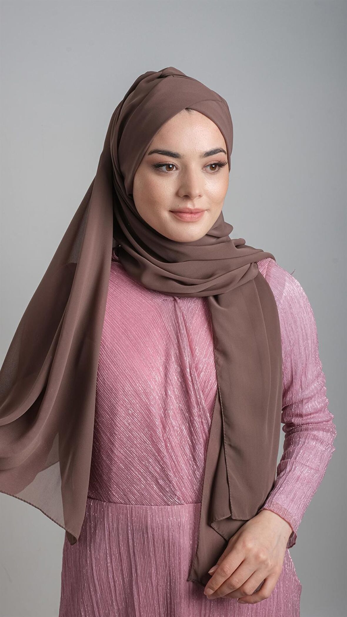 Vizon Pratik Hazır Geçmeli Bone Şal Şifon Kendinden Boneli Tek Bantlı 1453_10