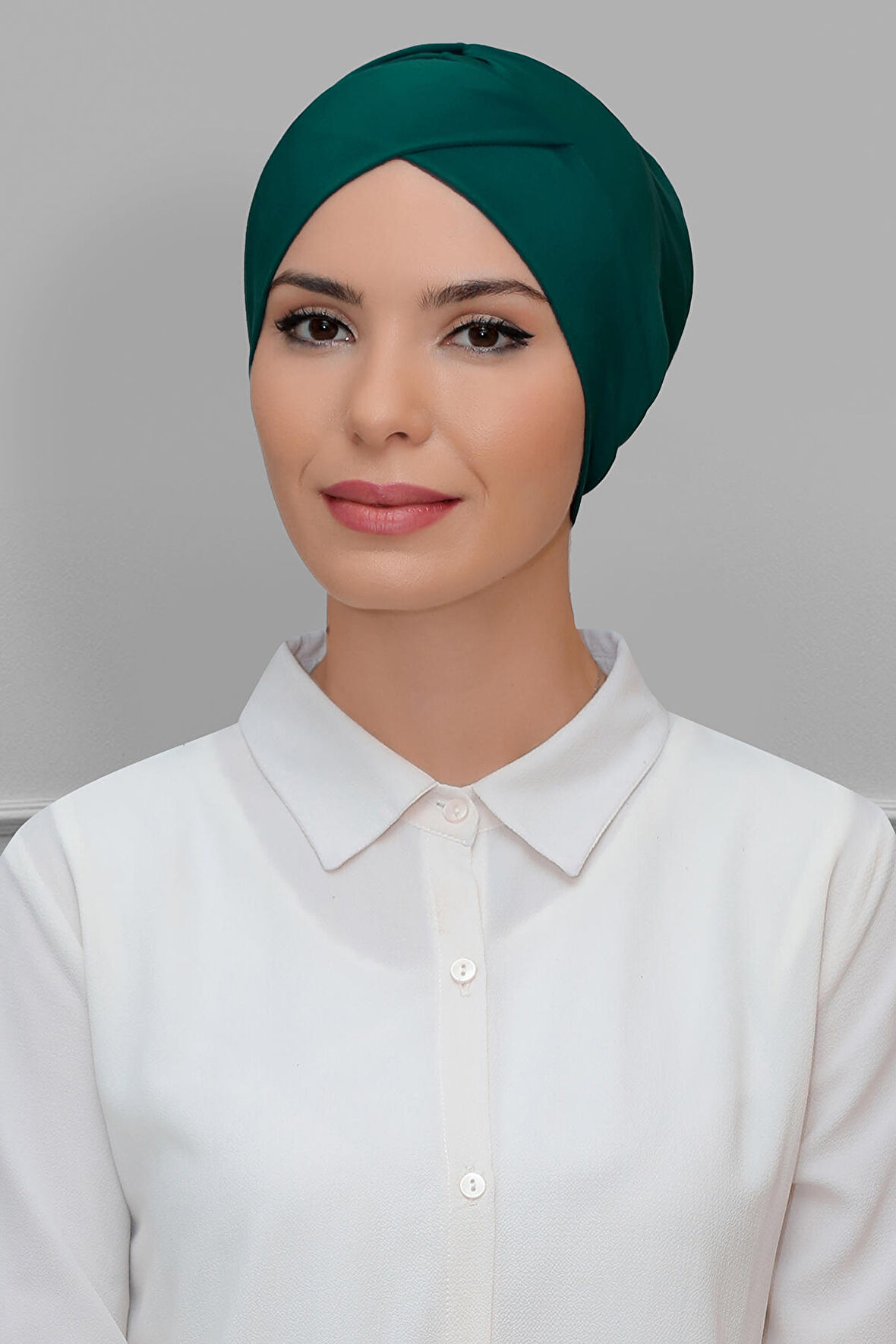 Zümrüt Pratik Hazır Geçmeli Tesettür Bone Sandy Kumaş Çapraz Büzgülü 1801_37
