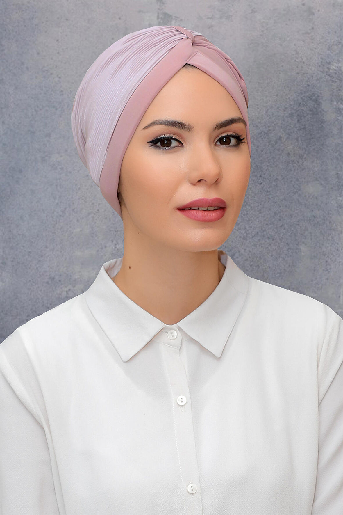 Gül Kurusu Pratik Hazır Geçmeli Tesettür Bone Fukuro Sandy Kumaş Büzgülü 1831_18