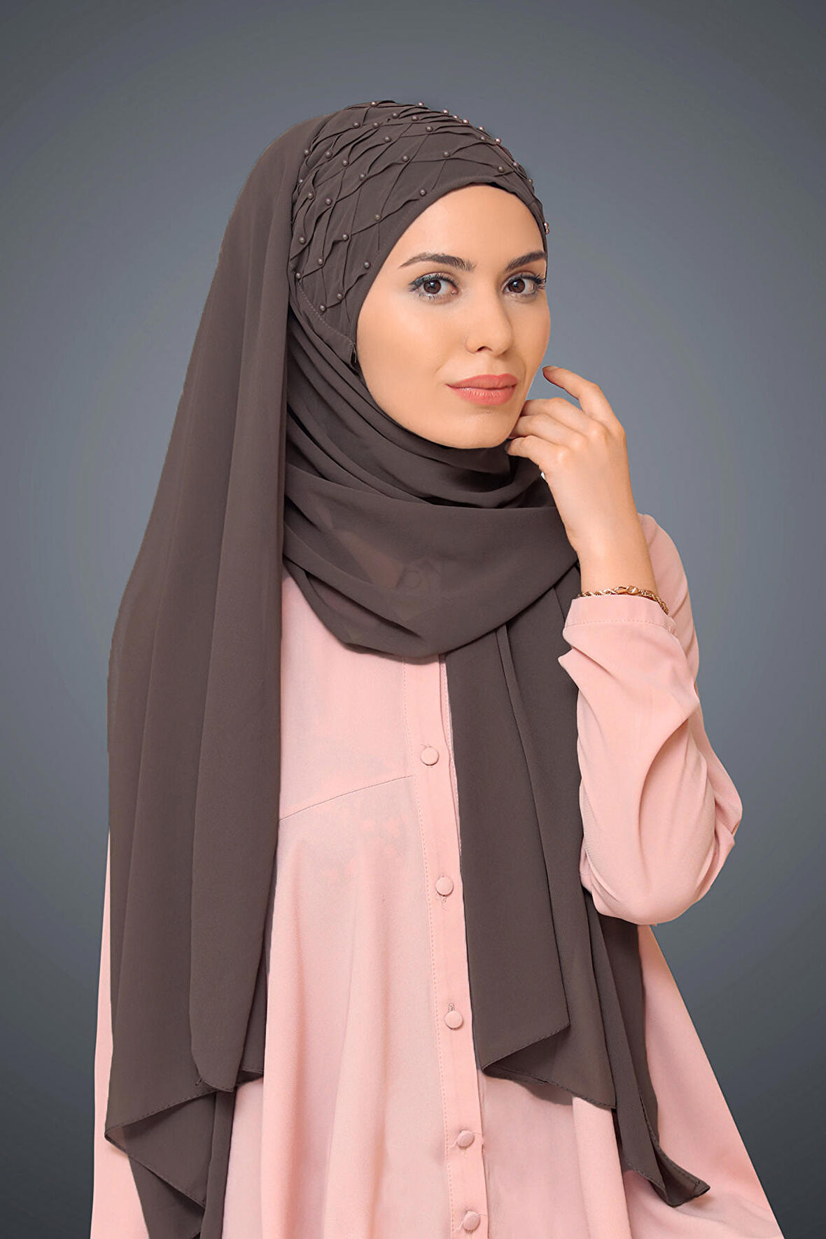 Vizon Arkadan Bağlamalı Şal Şifon İncili 1901_10