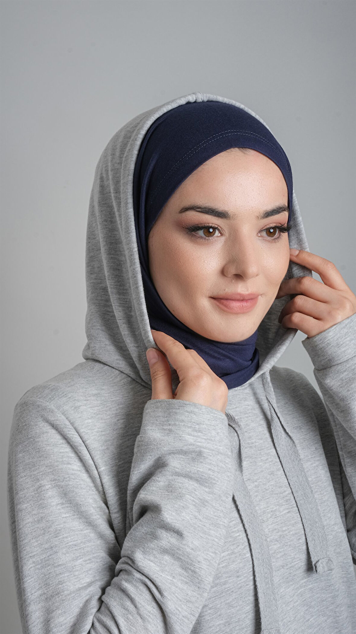 Lacivert Pratik Hazır Geçmeli Şal Viskon Kumaş Penye Şal 2108_02