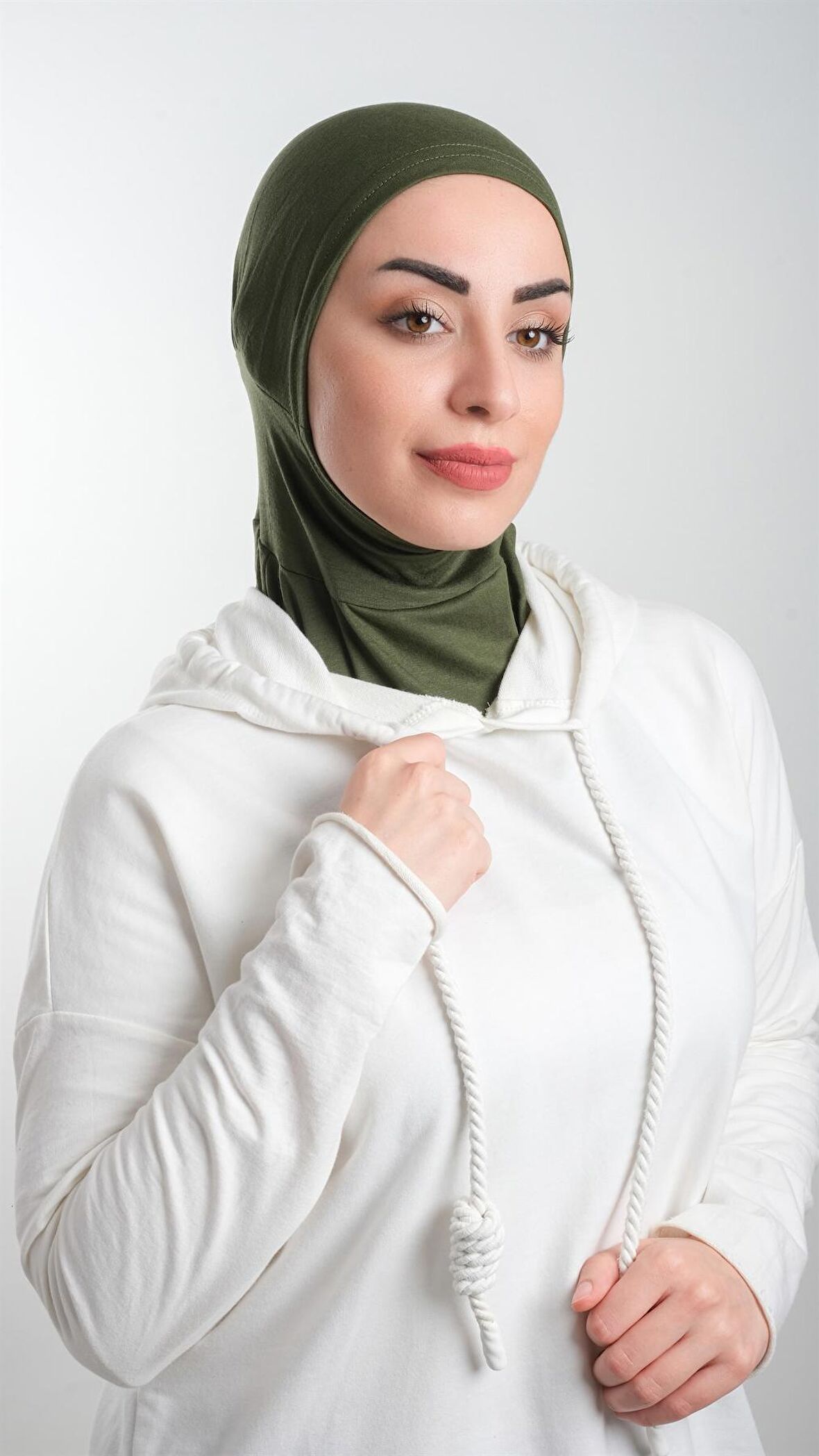 Zümrüt Pratik Hazır Geçmeli Tesettür Bone Sandy Kumaş Spor Hijab 2113_37