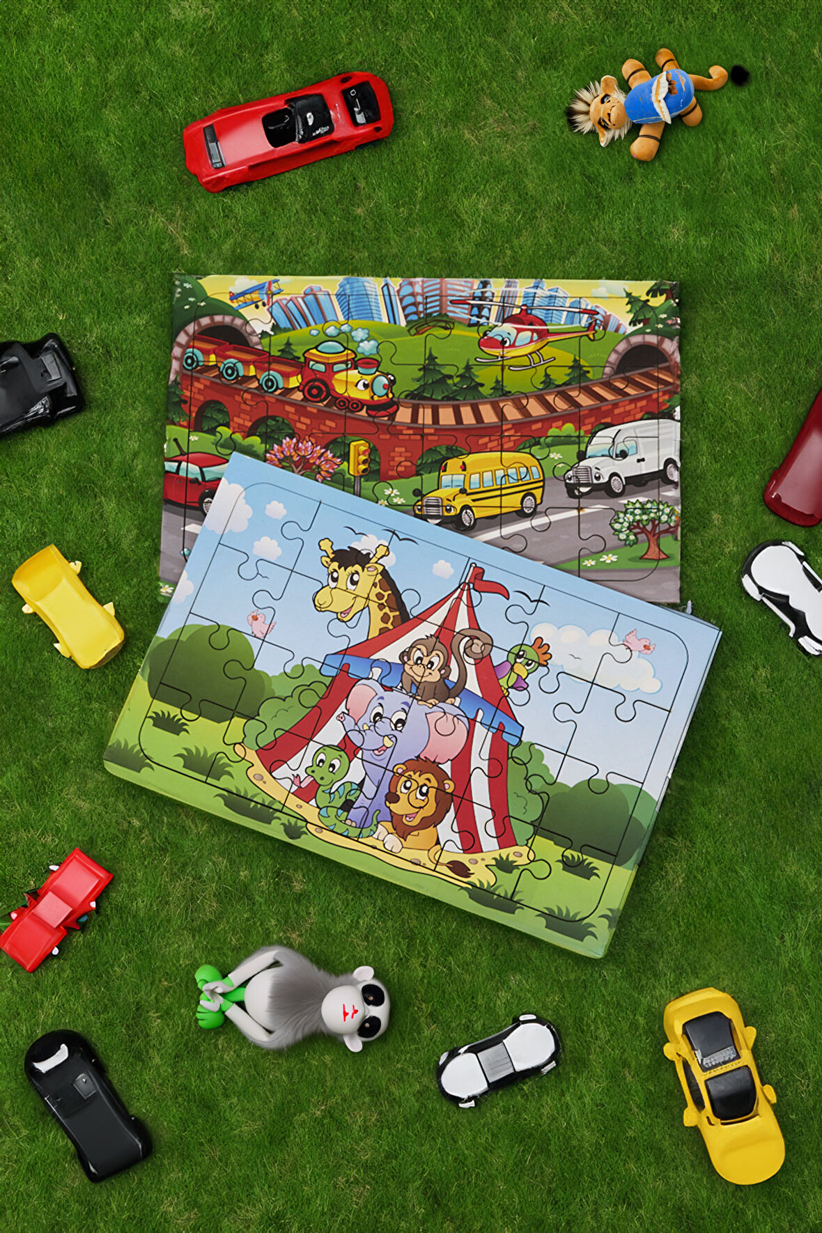 Okul Öncesi Başlangıç Yapboz Taşıtlar Ve Canım Ailem Ahşap Puzzle Set