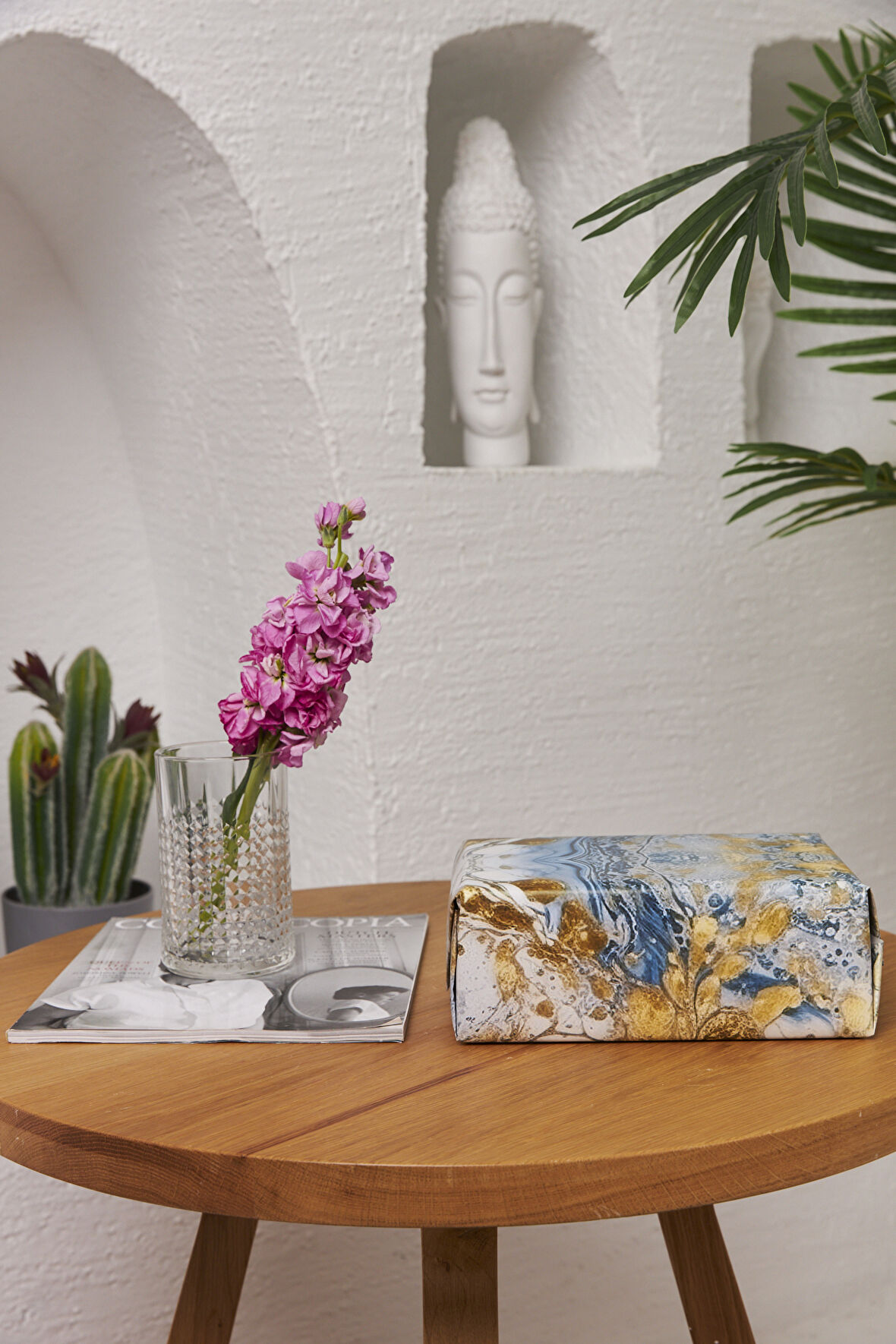 Hediye Kağıdı,Eşya Paketleme: 50 Adet Ebruli Baskılı 17gr.Pelur 24*34CM