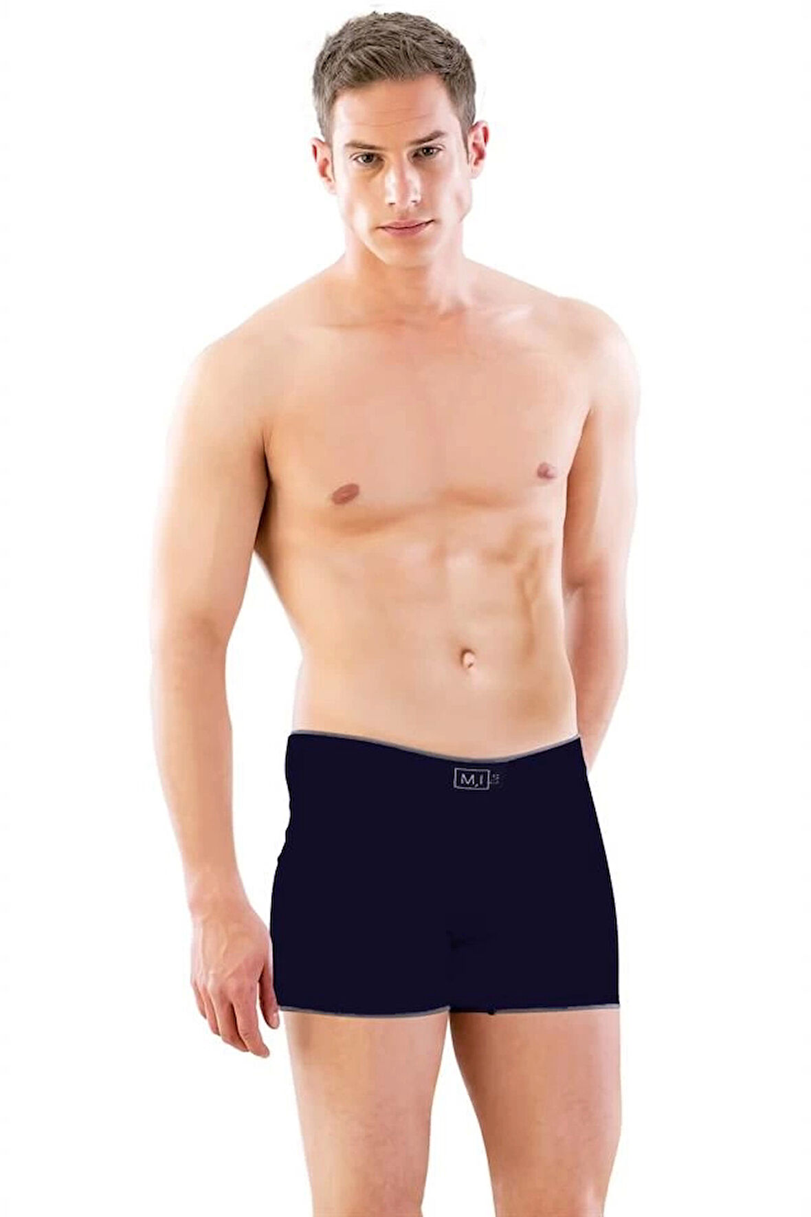 Lacivert  Mı Emay 2108 Seamless Uzun Erkek Boxer