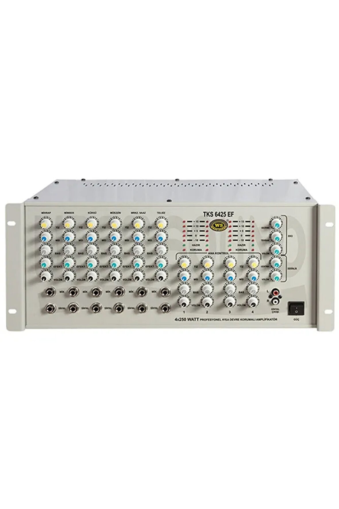WESTSOUND Tks-6425ef 4 X 250 Watt 6 Kanal Stereo Küp Mixer Trafosuz Anfi