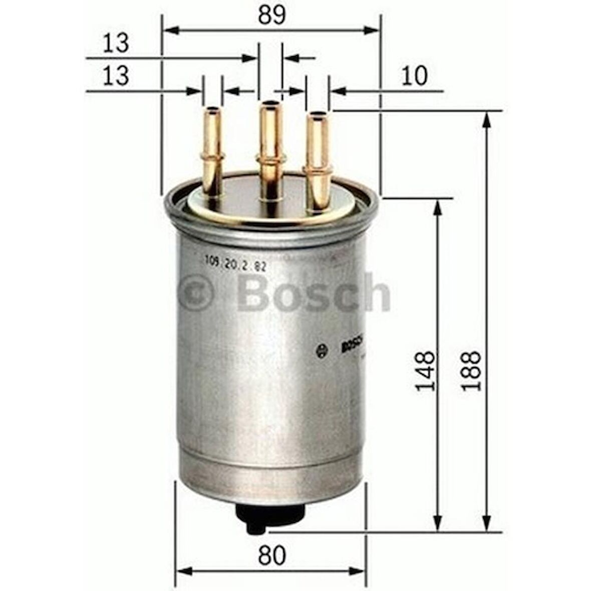 Bosch Yakıt Filtresi Transıt Connect-Tourneo Connect 1.8tdcı 02- 90 Ps Jaguar 0986AF6039