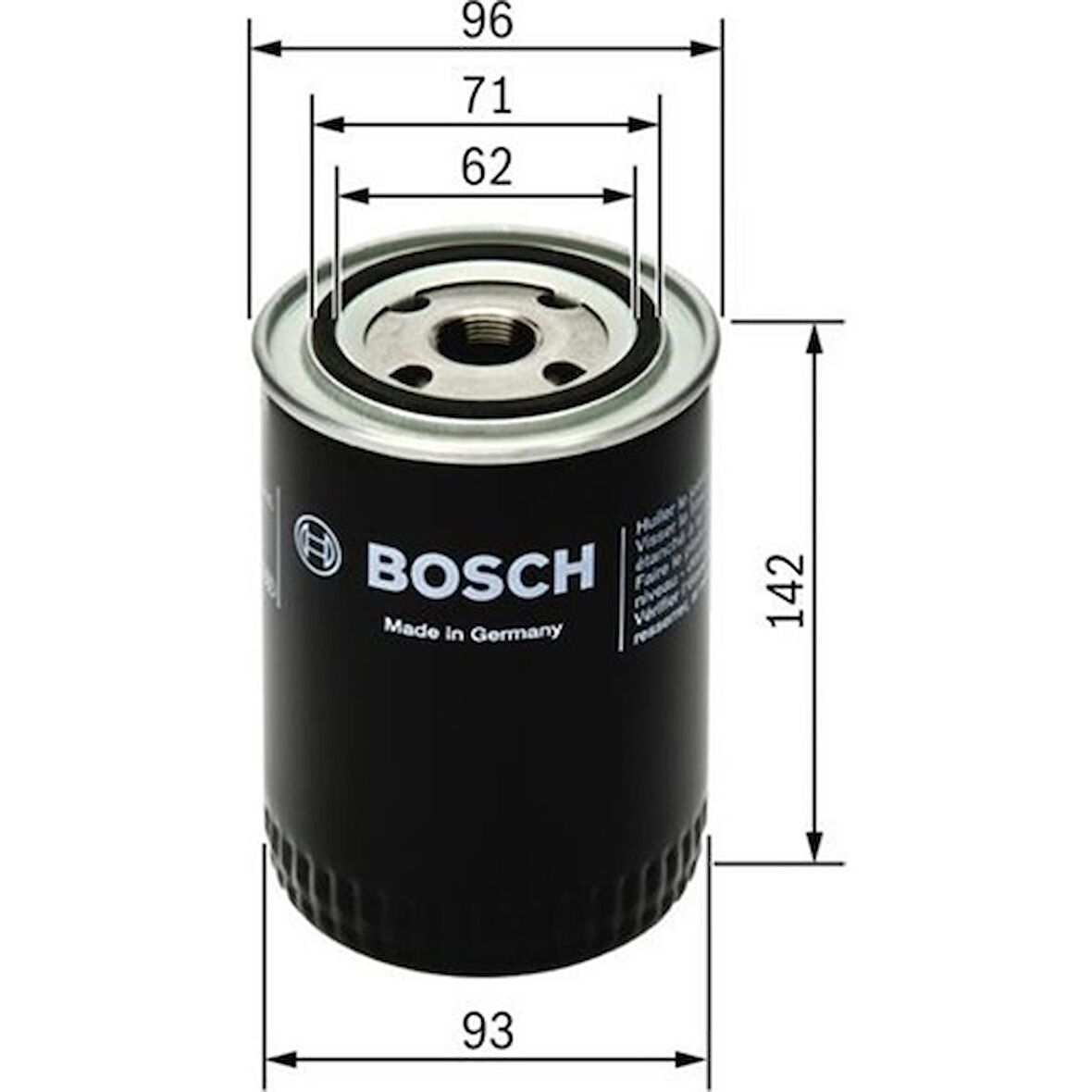 Bosch Yağ Filtresi Ducato Iı 02-06 -Boxer Iı 02-06 -Jumper Iı 02-06 -Daily 02-06 F026407012 F026407053