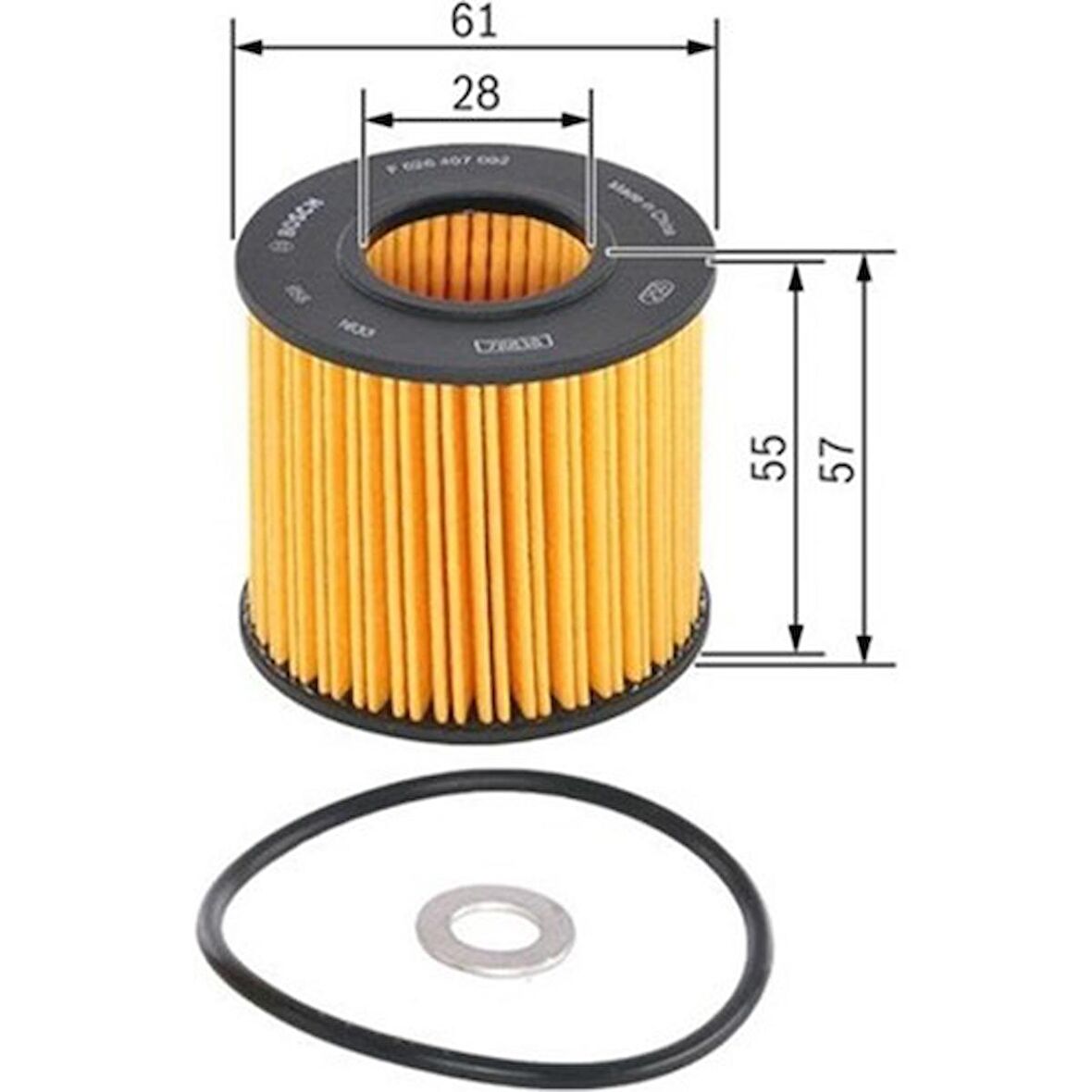 Bosch Yağ Filtresi Aurıs-Yarıs-Iq-Urban Cruıser 1.33 Vvti 10 Materıa-Sırıon 1.3-1.5 06 F026407092