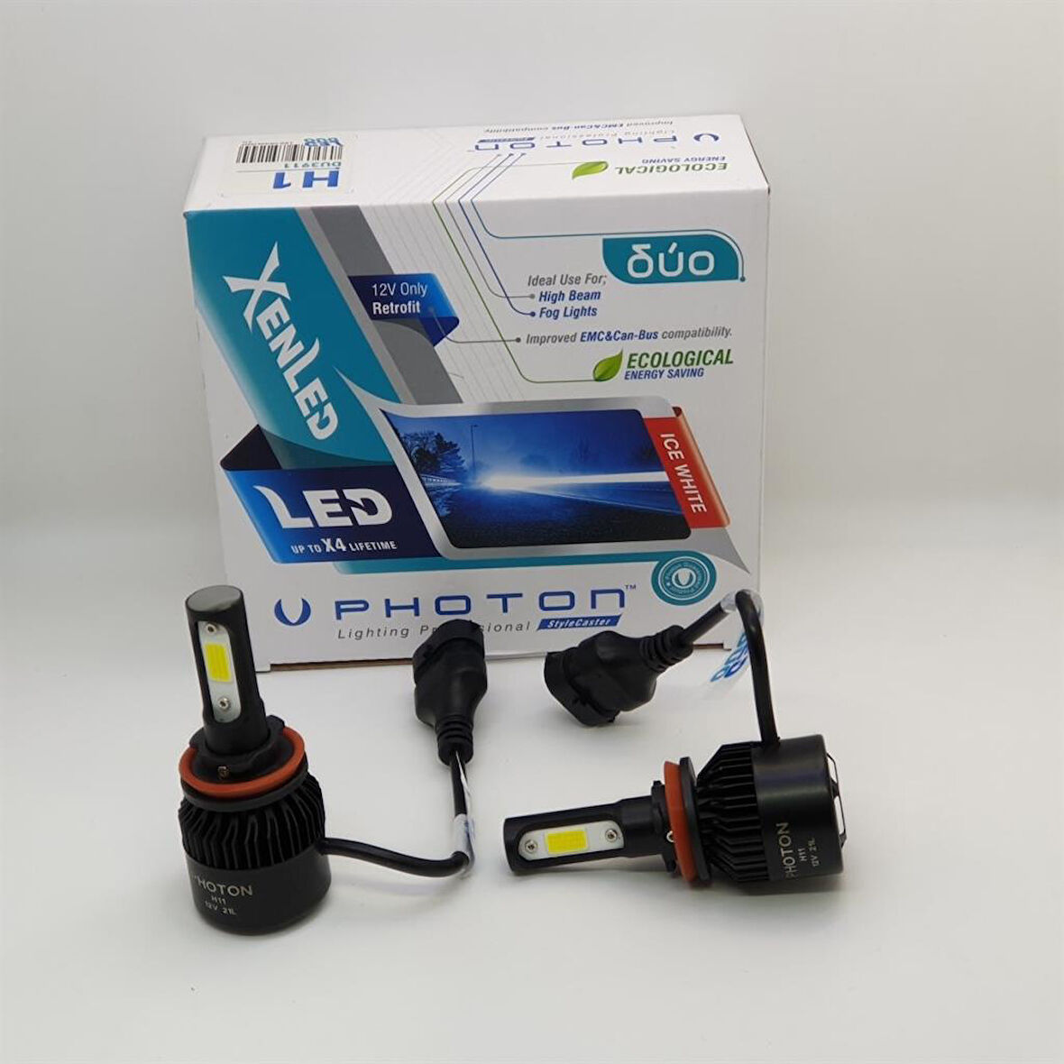Duo H8 LED Xenon 7000 Lümen Duo H8 Şimşek Etkili Xenon LED