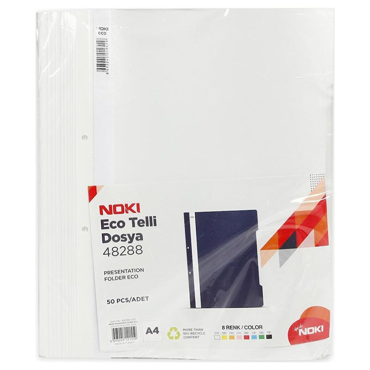 Noki Eco Telli Dosya 4828-010 50'Li Beyaz